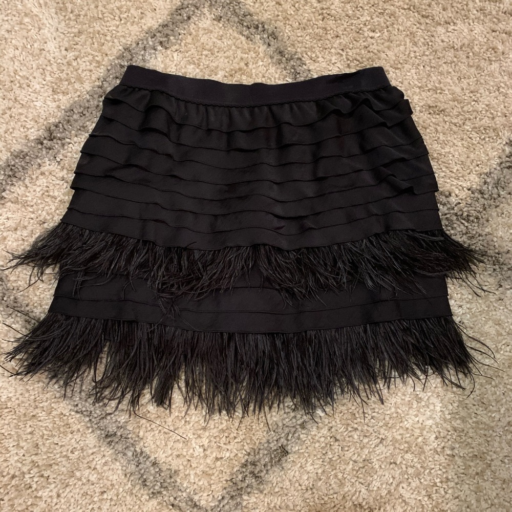 BCBG feather skirt